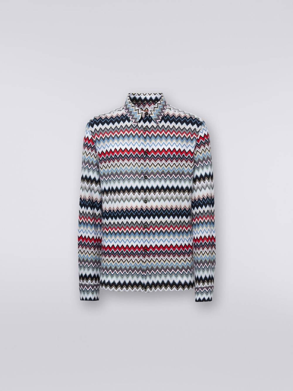 M Missoni Camicia a maniche lunghe in cotone zig zag Promozione