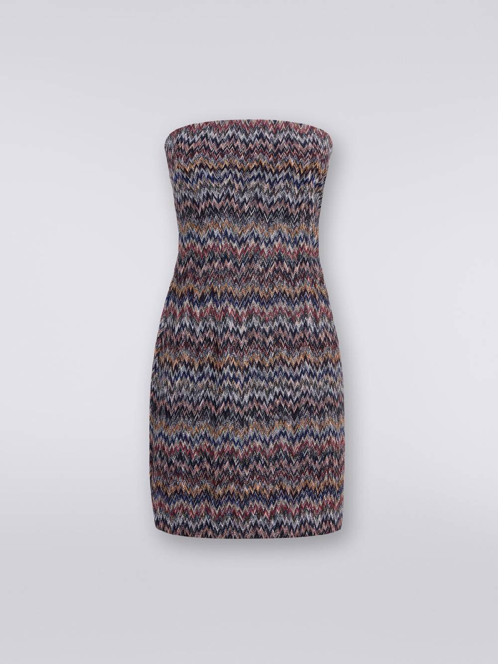 M Missoni Mini-abito in viscosa lamé chevron Soddisfazione Garantita