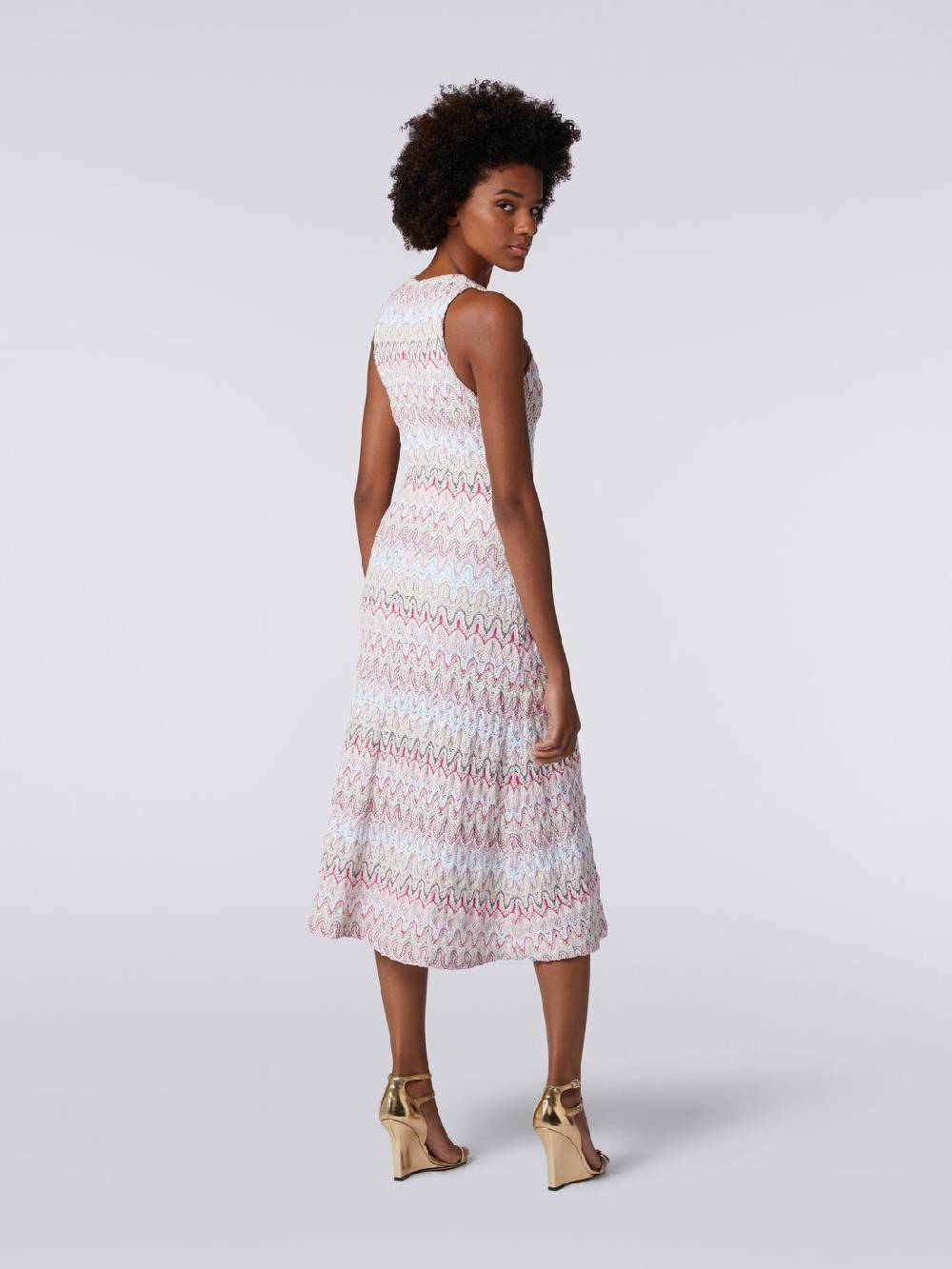 M Missoni Abito con scollatura a V in misto viscosa motivo a onde Qualità Garantita