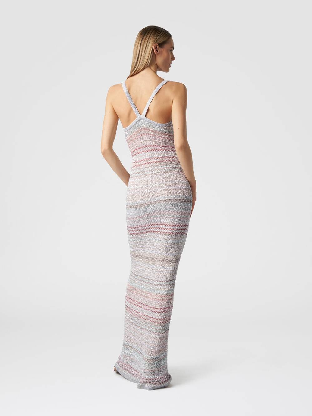 M Missoni Abito lungo in maglia zig zag con trama effetto uncinetto Negozi Online