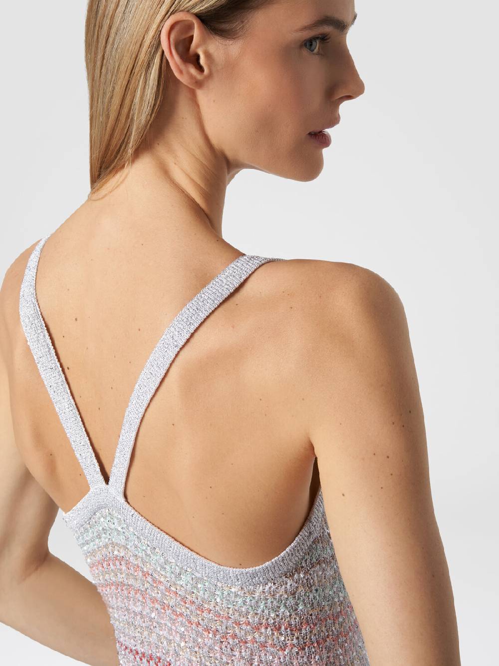 M Missoni Abito lungo in maglia zig zag con trama effetto uncinetto Negozi Online