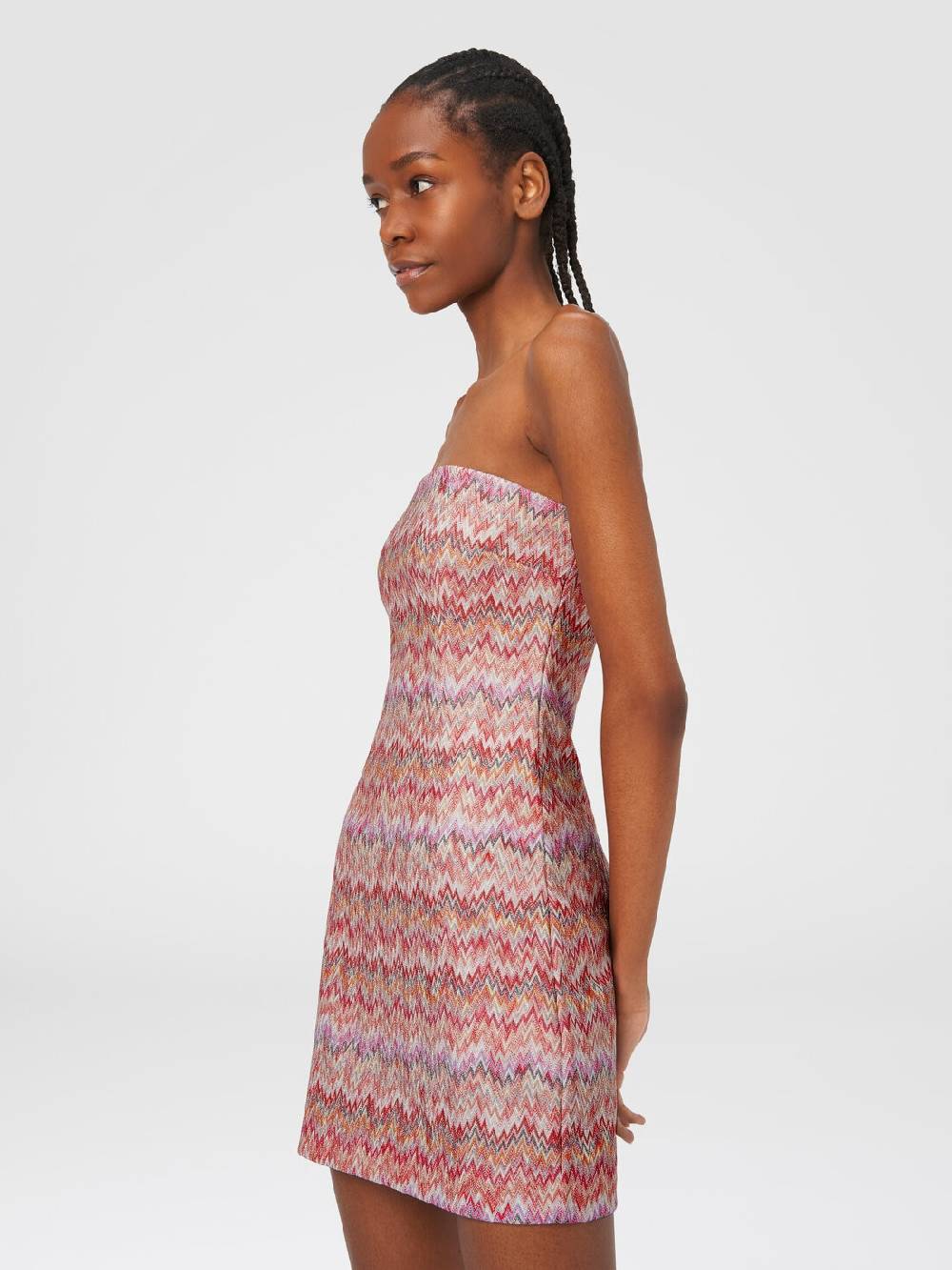 M Missoni Mini-abito in viscosa lamé chevron Fino Al -60%