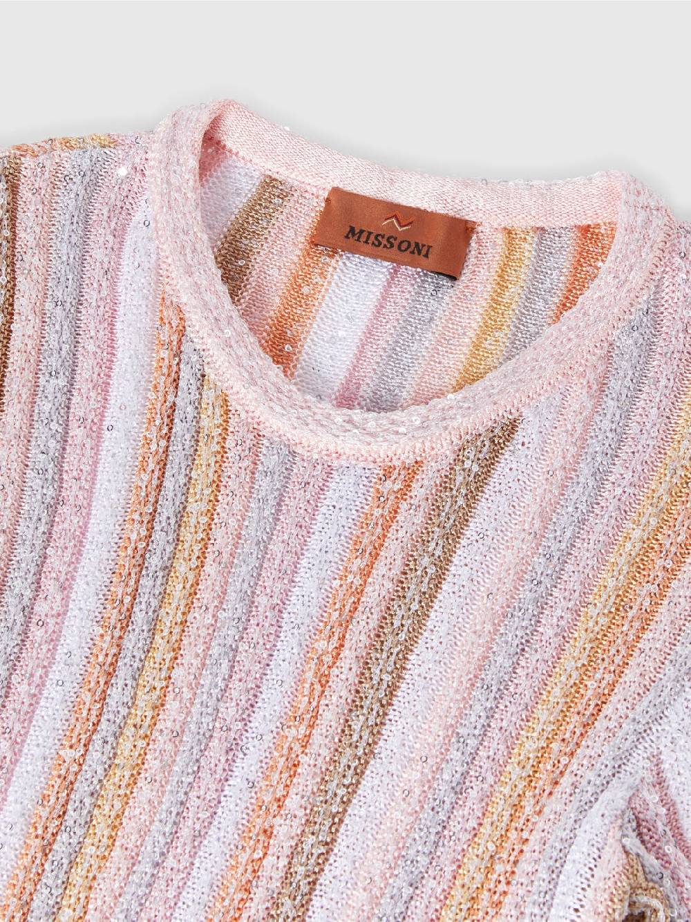 M Missoni Abito a maniche corte in maglia di viscosa plissée Novità