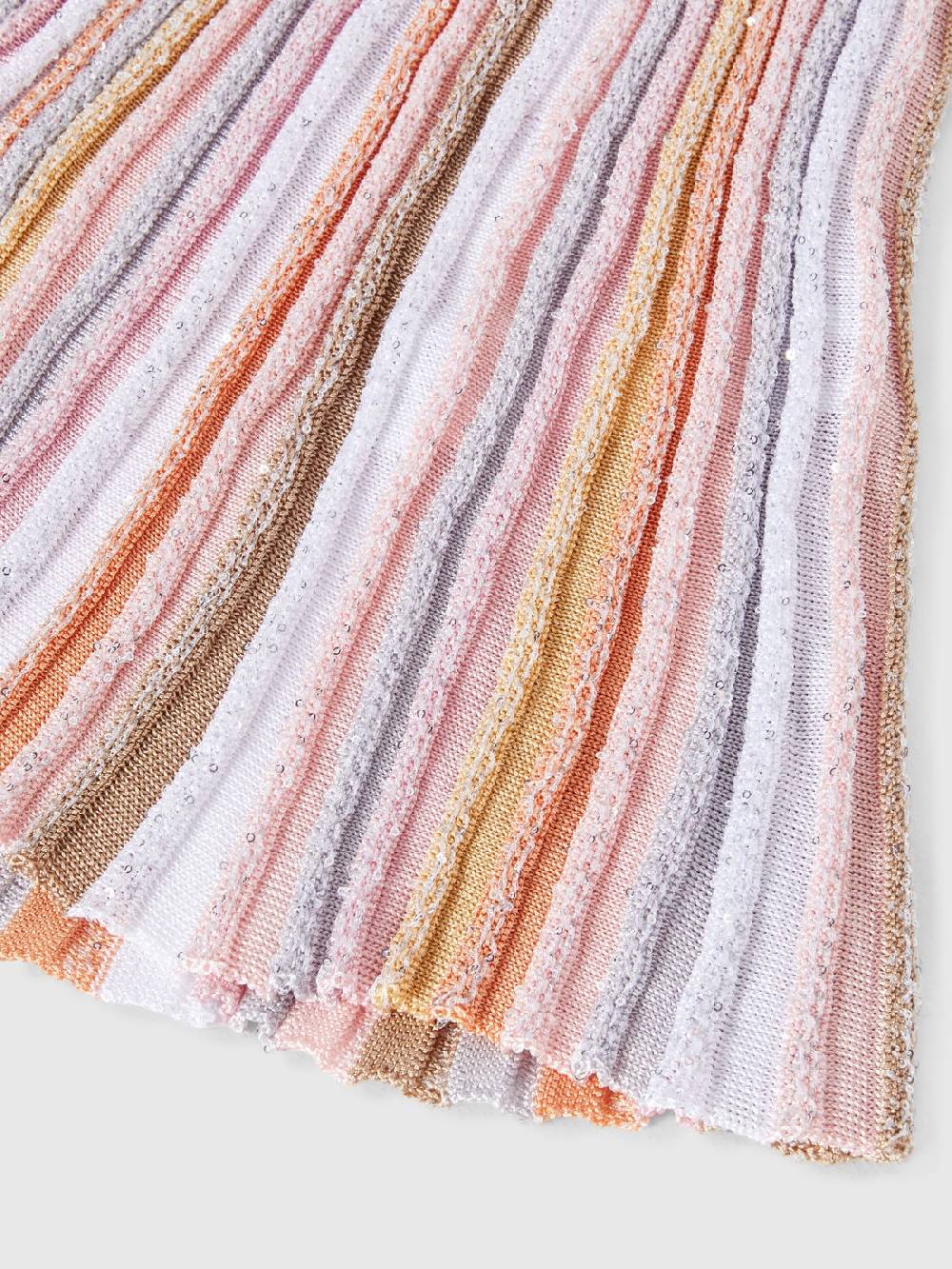 M Missoni Abito a maniche corte in maglia di viscosa plissée Novità