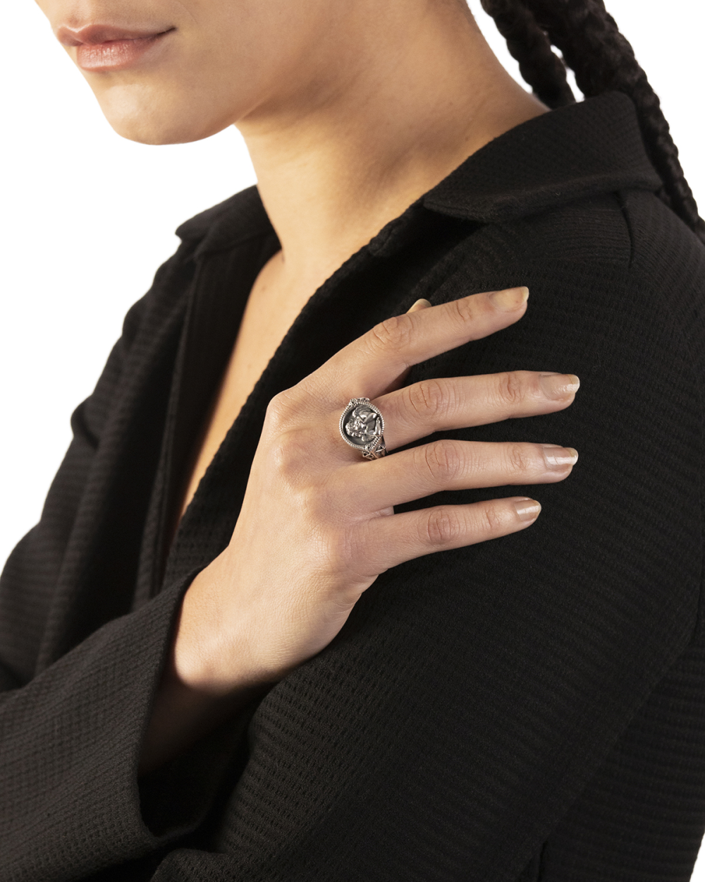 Nove25 ANELLO CHEVALIER CUPIDO IN ARGENTO In Linea