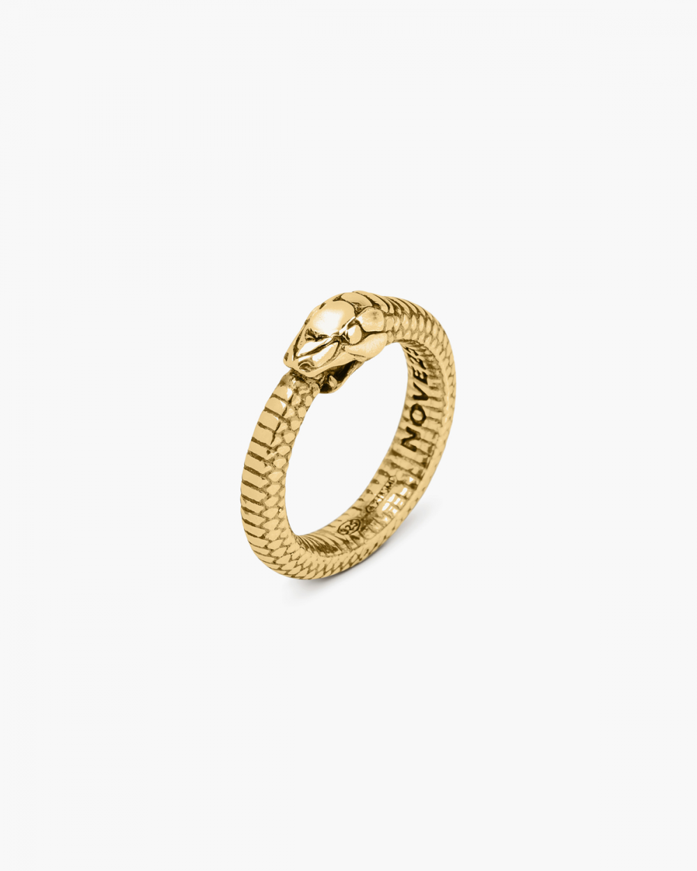 Nove25 ANELLO SERPENTE UROBORO PLACCATO ORO Acquista Ora