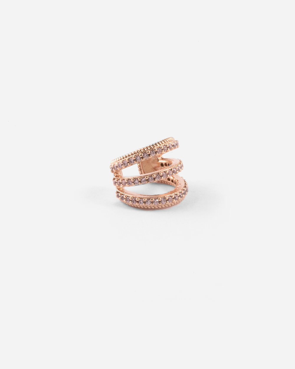 Nove25 EAR CUFF TRIPLE ROSE TIE PLACCATO ORO ROSA Prezzo Ridotto