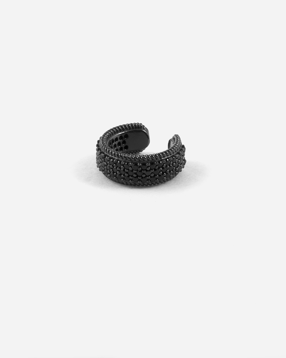 Nove25 EAR CUFF BRIGHT BLACK WRAP CON BRILLANTI NERI Saldi