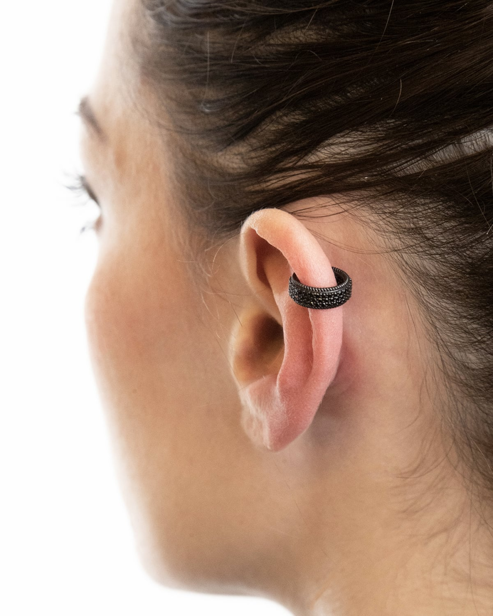 Nove25 EAR CUFF BRIGHT BLACK WRAP CON BRILLANTI NERI Saldi
