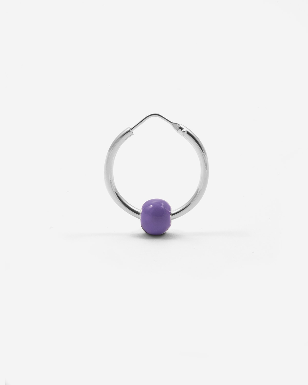 Nove25 ORECCHINO SINGOLO PIERCING SFERA SMALTO LILLA Saldi Di Fabbrica