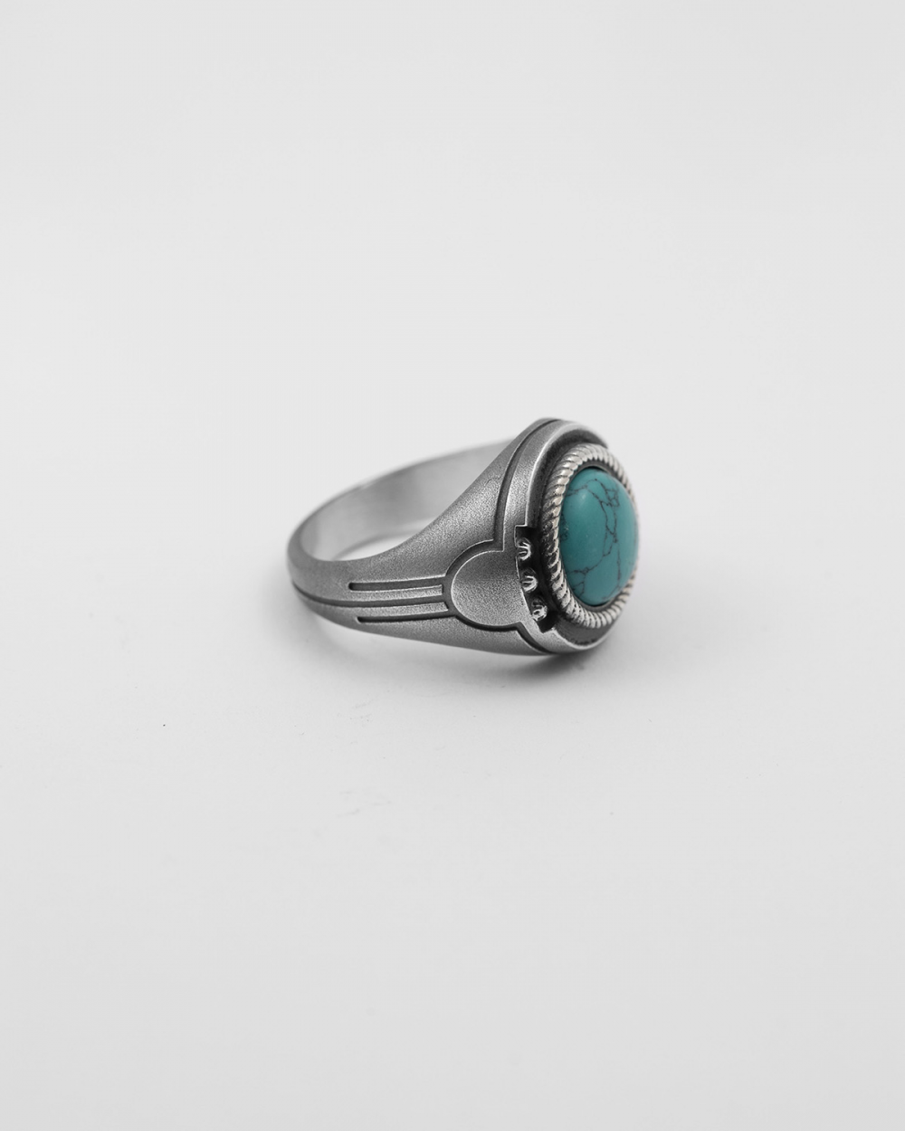 Nove25 ANELLO CHEVALIER FREGI GEOMETRICI TURCHESE Qualità