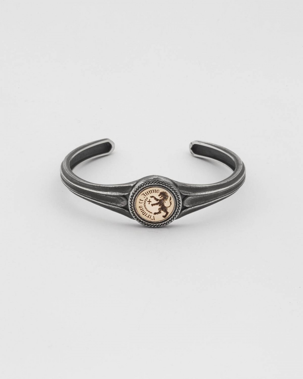 Nove25 BRACCIALE RIGIDO CHEVALIER VIRIBUS ET ANIMO IN ARGENTO Negozi Online