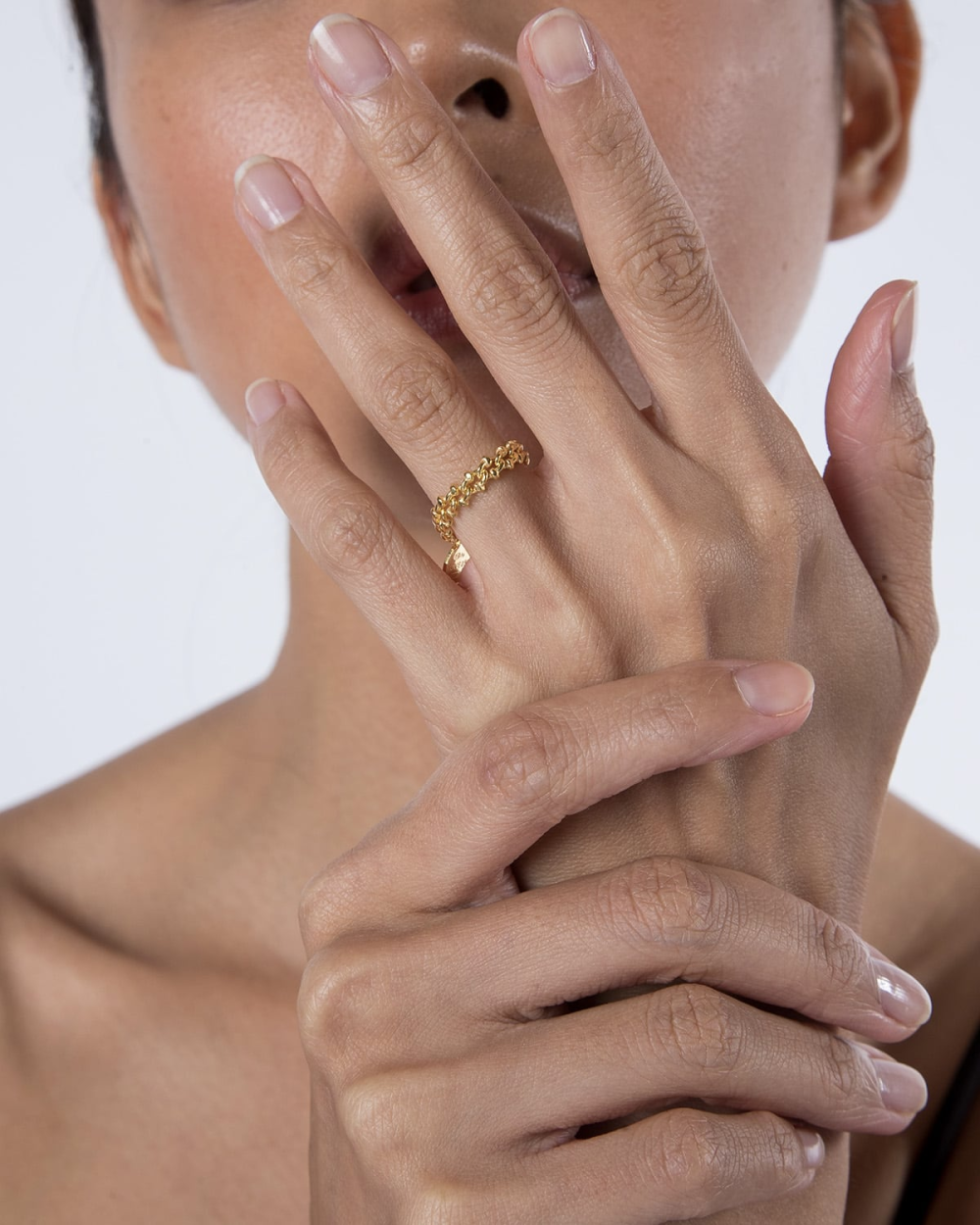 Nove25 ANELLO MAGLIA GRANCHIO PLACCATO ORO Saldi Di Fabbrica