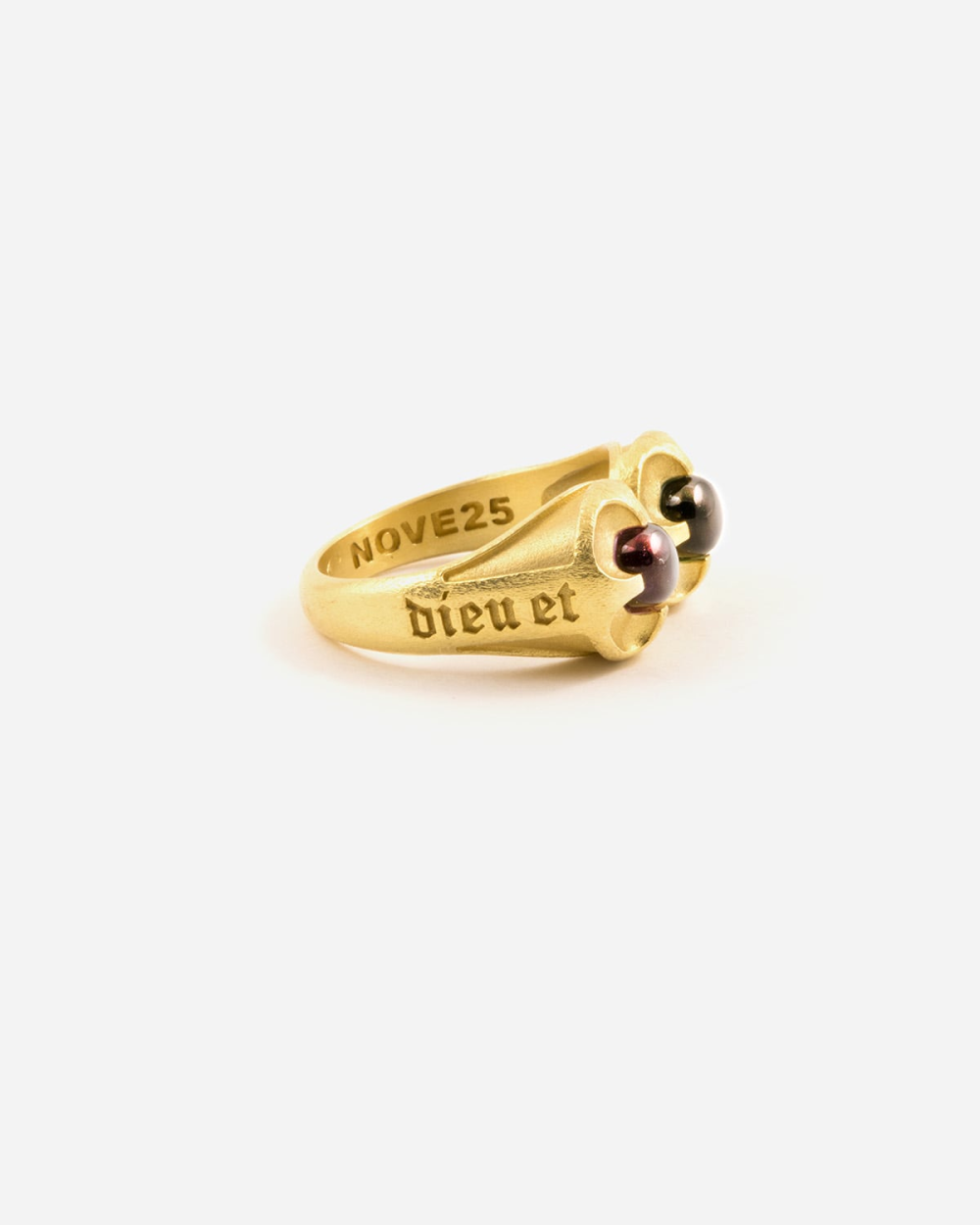 Nove25 ANELLO DIEU ET LE ROI PLACCATO ORO Nuova