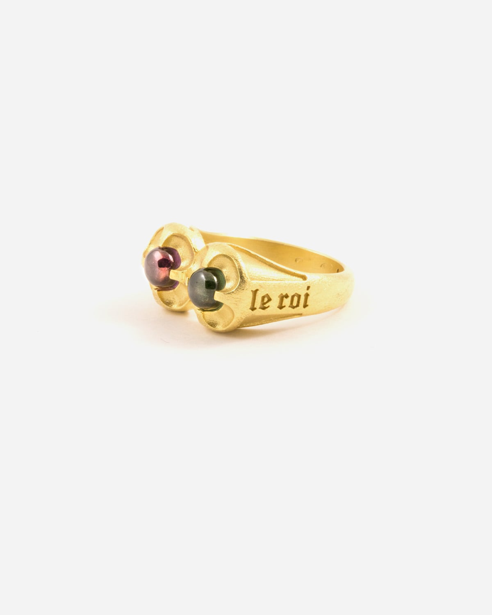 Nove25 ANELLO DIEU ET LE ROI PLACCATO ORO Nuova