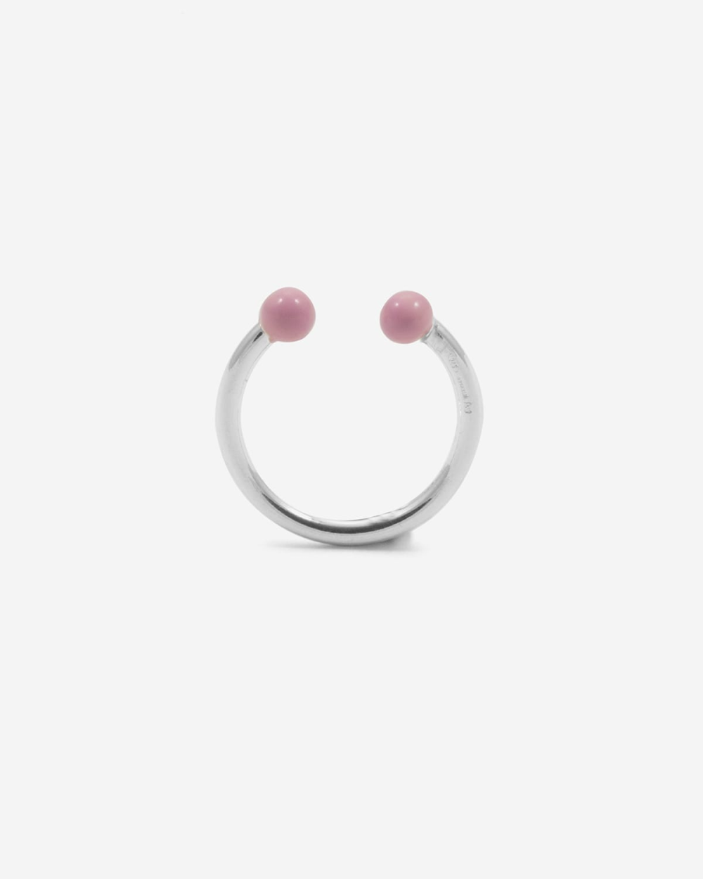 Nove25 ANELLO PIERCING SFERE GRANDE ROSA 2025