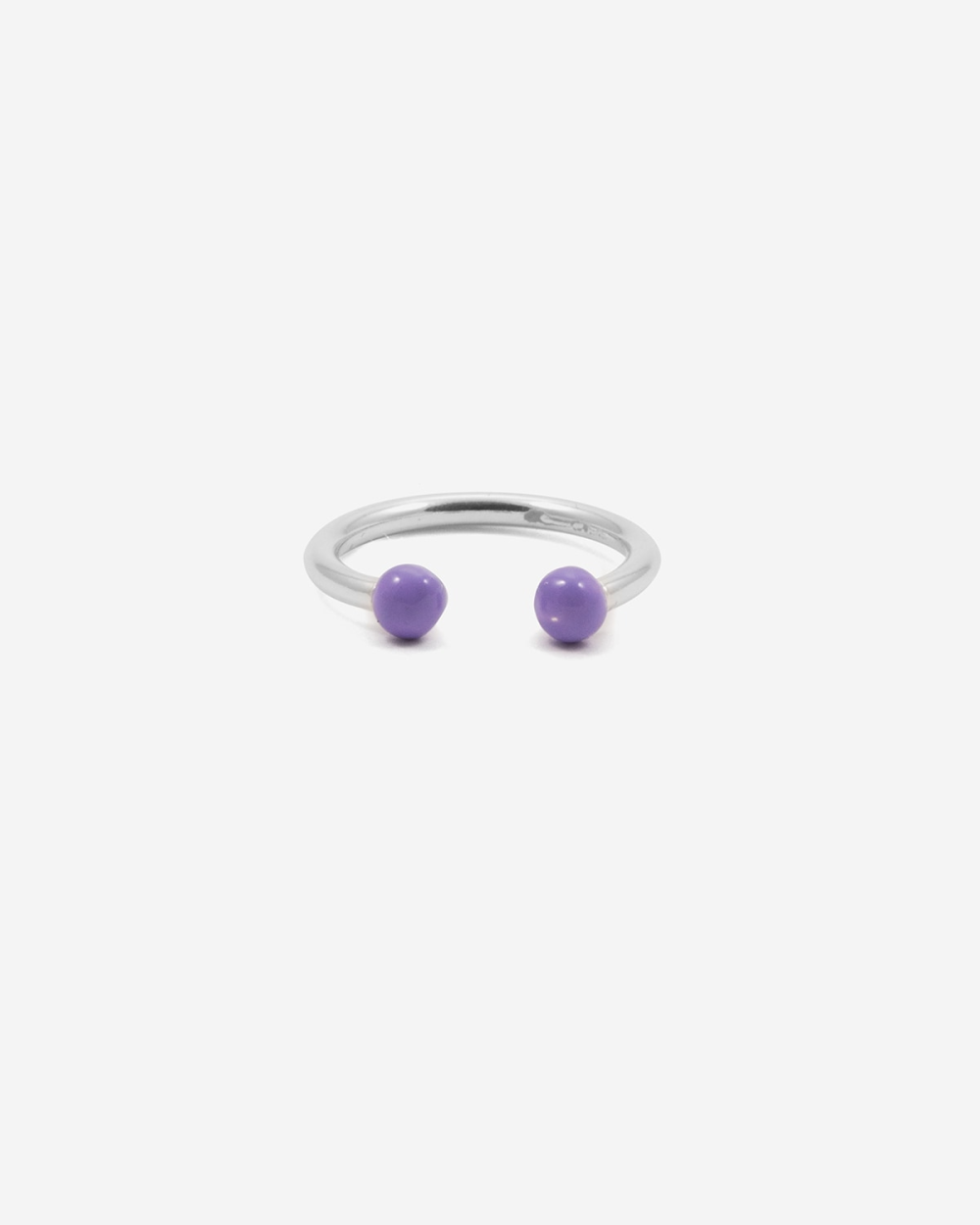 Nove25 ANELLO PIERCING SFERE GRANDE LILLA Italia