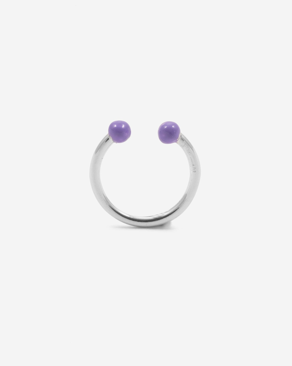 Nove25 ANELLO PIERCING SFERE GRANDE LILLA Italia