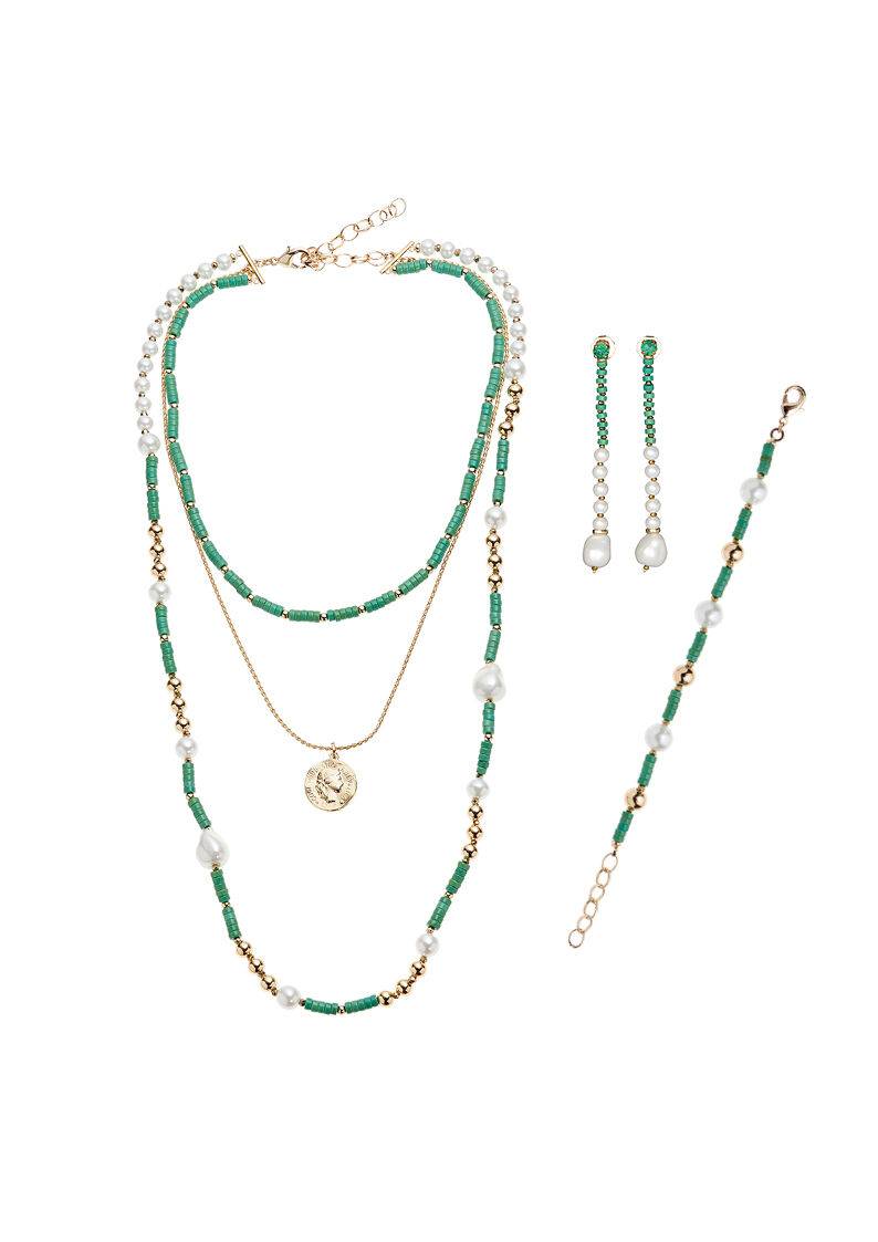 Ottaviani Bracciale dorato con perline e perle Prezzo Ridotto