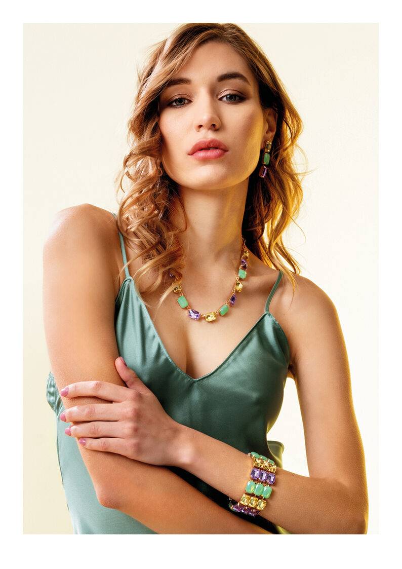 Ottaviani Bracciale dorato con cristalli Sconto