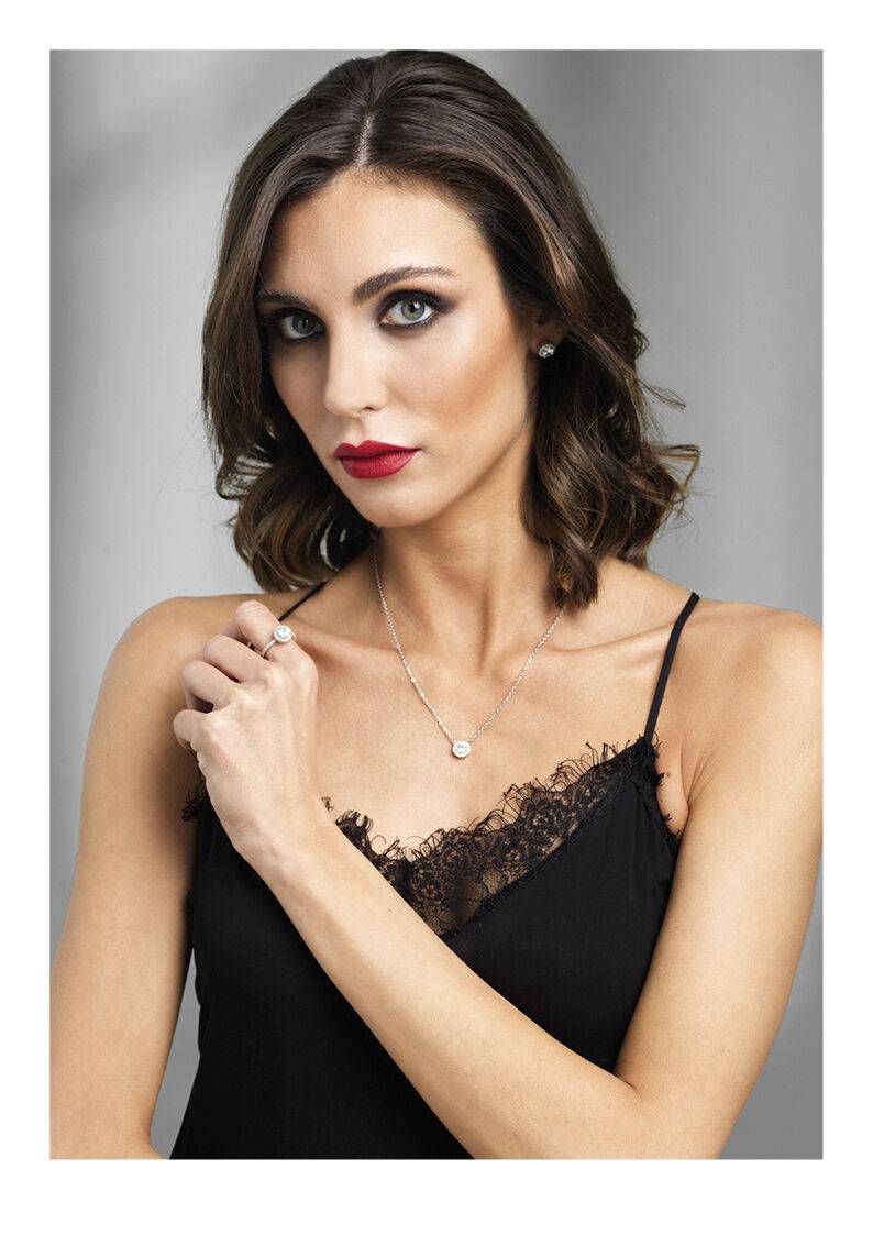 Ottaviani Orecchini rodiati con cubic zirconia Offerte