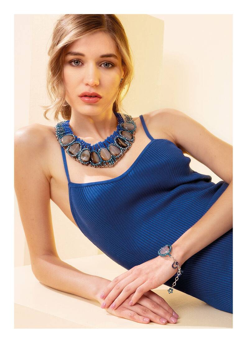 Ottaviani Bracciale con agata e cristalli Sconto