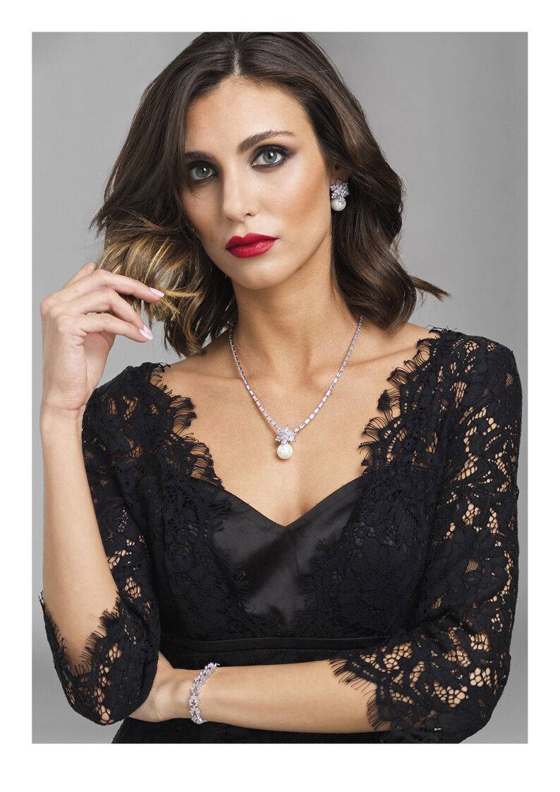 Ottaviani Orecchini rodiati con cubic zirconia e perle Online