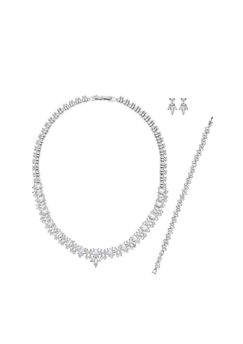 Ottaviani Orecchini rodiati con cubic zirconia Vendita Calda