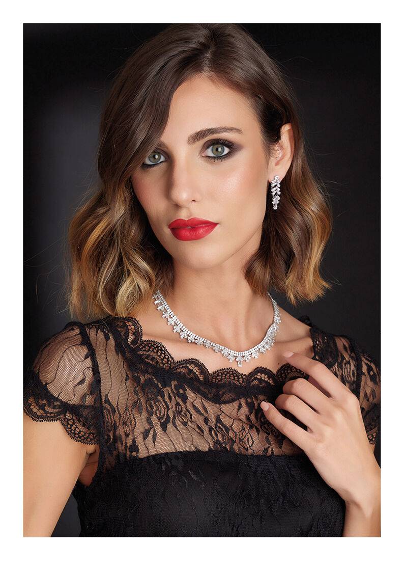 Ottaviani Orecchini rodiati con cubic zirconia Vendita Economica
