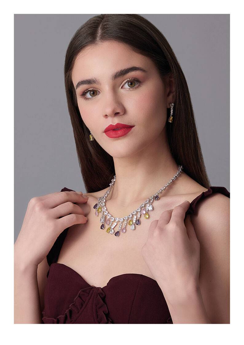 Ottaviani Orecchini rodiati con cubic zirconia Saldi Di Fabbrica