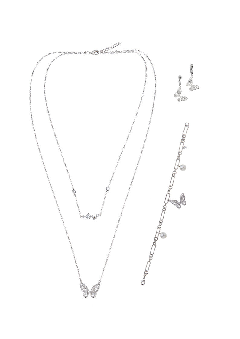 Ottaviani Collana doppio filo rodiata con cubic zirconia Affare Del Giorno