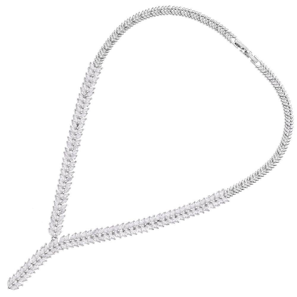 Ottaviani Collana rodiata con cubic zirconia