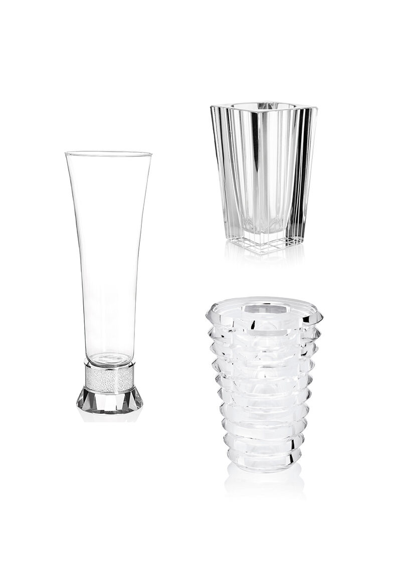 Ottaviani Vaso in cristallo cm14x4xh.20.5 Novità