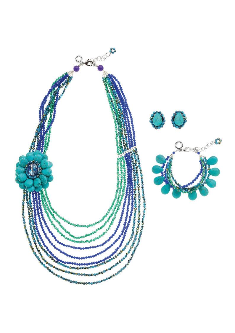 Ottaviani Orecchini con howlite e cristalli Hotsell