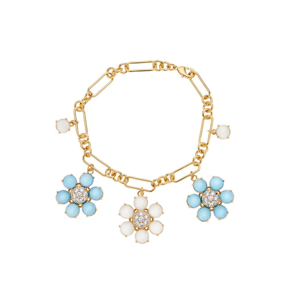 Ottaviani Bracciale dorato con cubic zirconia e resina Nuova