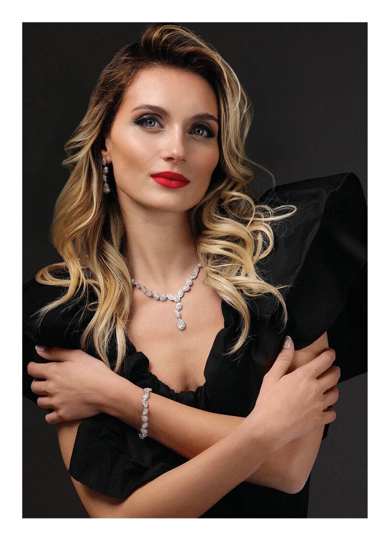 Ottaviani Orecchini rodiati con cubic zirconia Nuovo