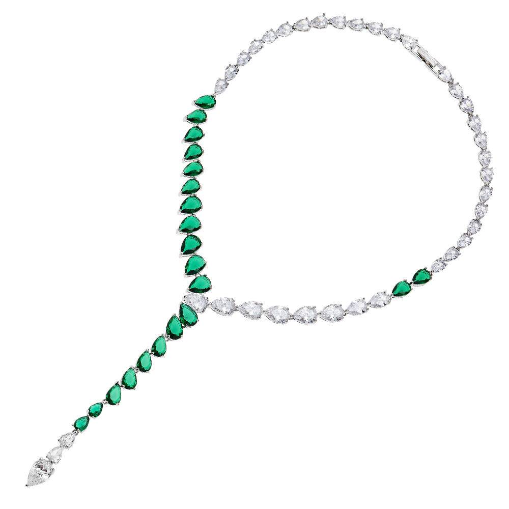Ottaviani Collana rodiata con cubic zirconia Spedizione Gratuita