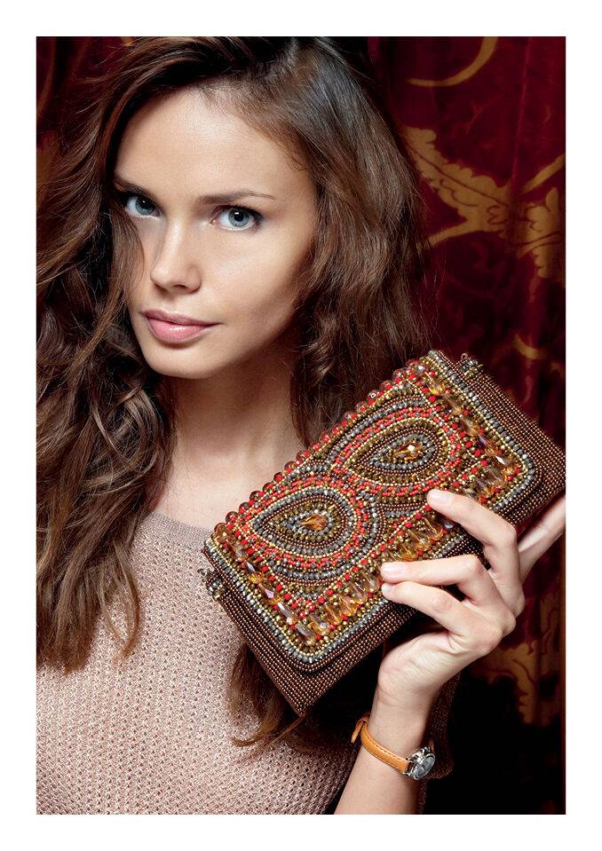 Ottaviani Clutch con strass e perline Qualità Garantita