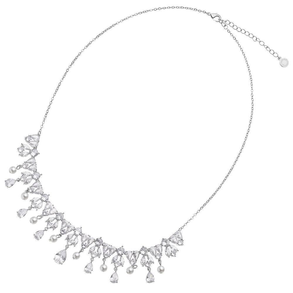 Ottaviani Collana rodiata con cubic zirconia e perla Acquista Ora