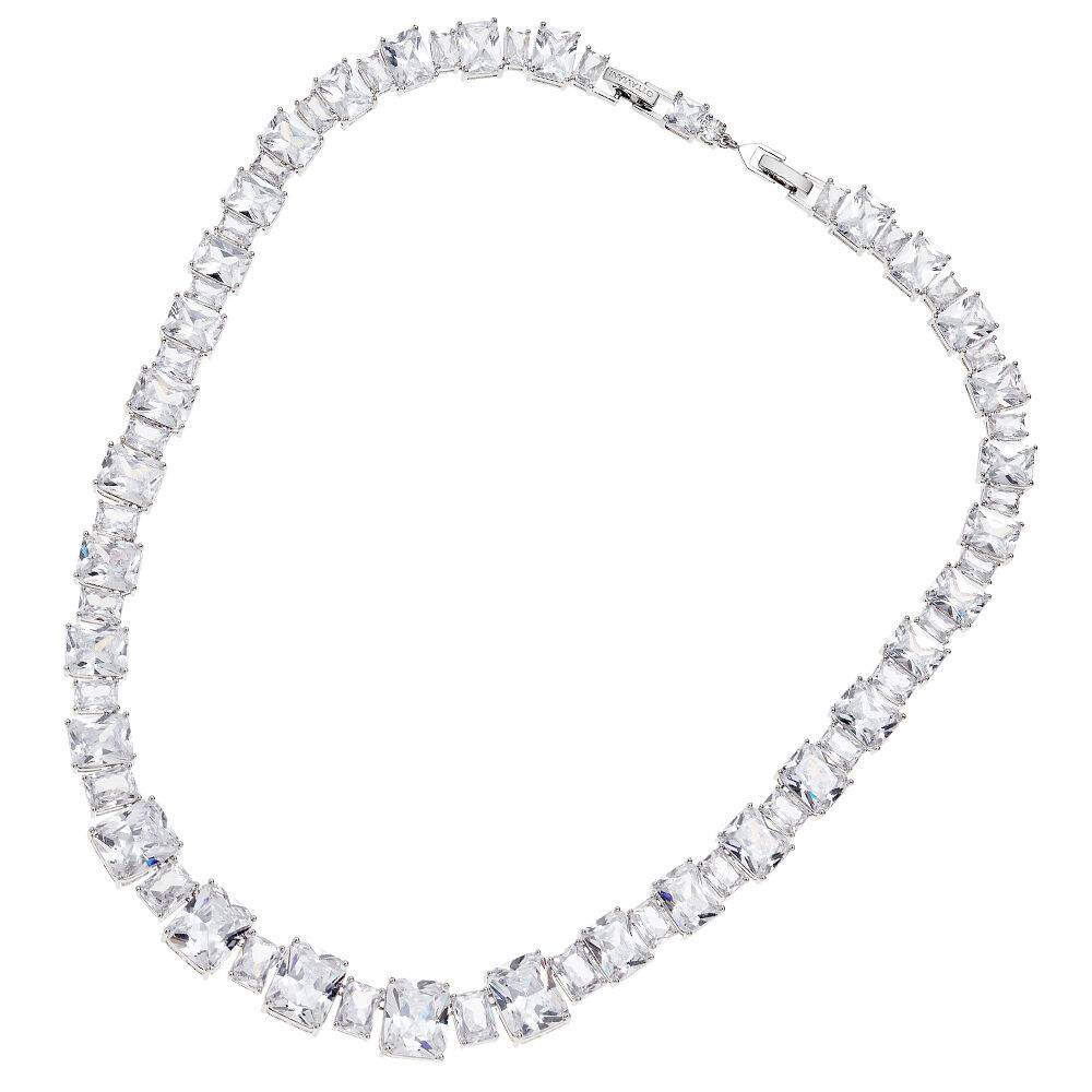 Ottaviani Collana rodiata con cubic zirconia Affare Del Giorno