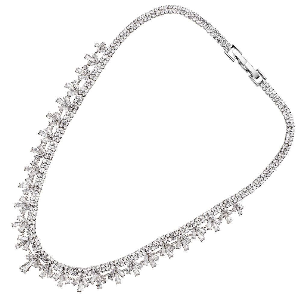 Ottaviani Collana rodiata con cubic zirconia Sottocosto