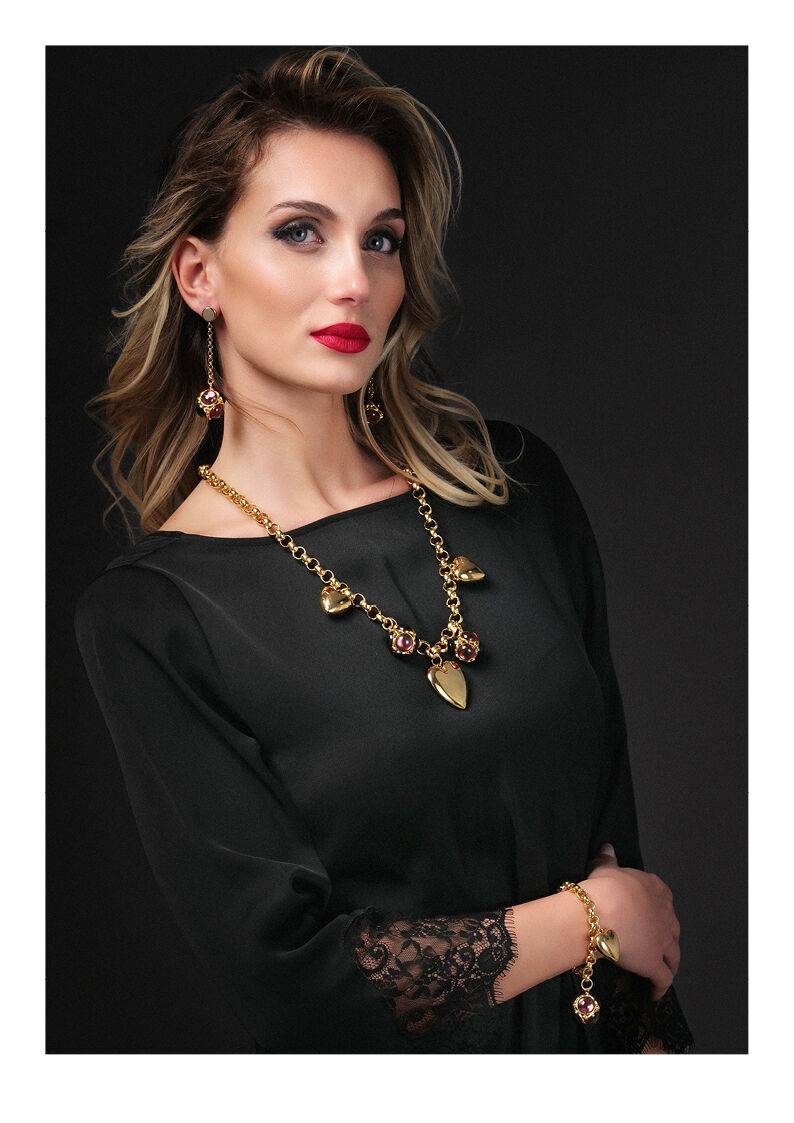 Ottaviani Collana dorata con cristalli Outlet