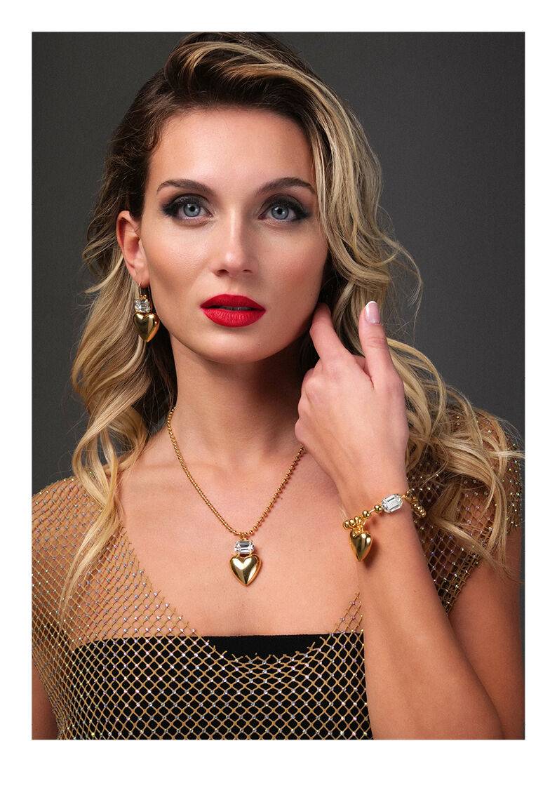 Ottaviani Collana dorata con cristallo Shopping Online
