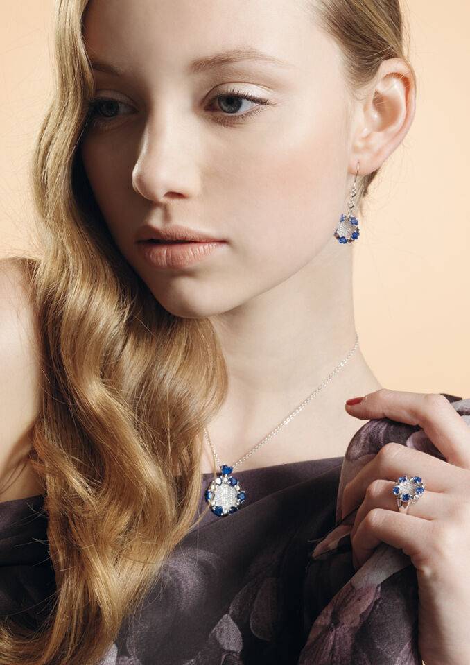 Ottaviani Anello arg. "blue love" Outlet
