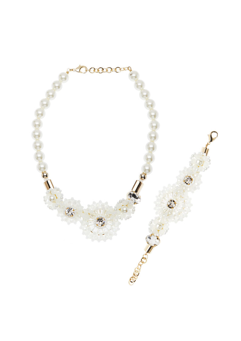 Ottaviani Bracciale con perle bijoux,perline e strass Sottocosto