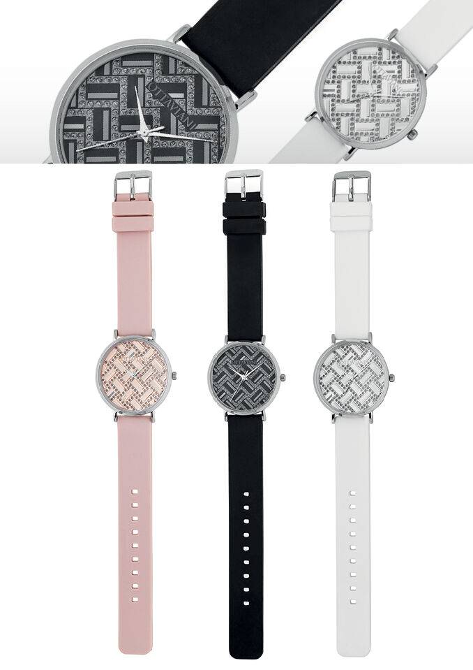 Ottaviani Quarzo argento silicone nero 2025