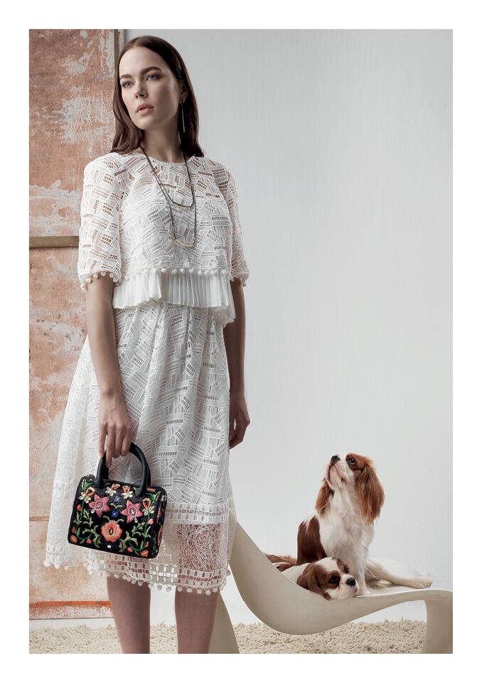 Ottaviani Clutch con cristalli e perline Vendita Calda