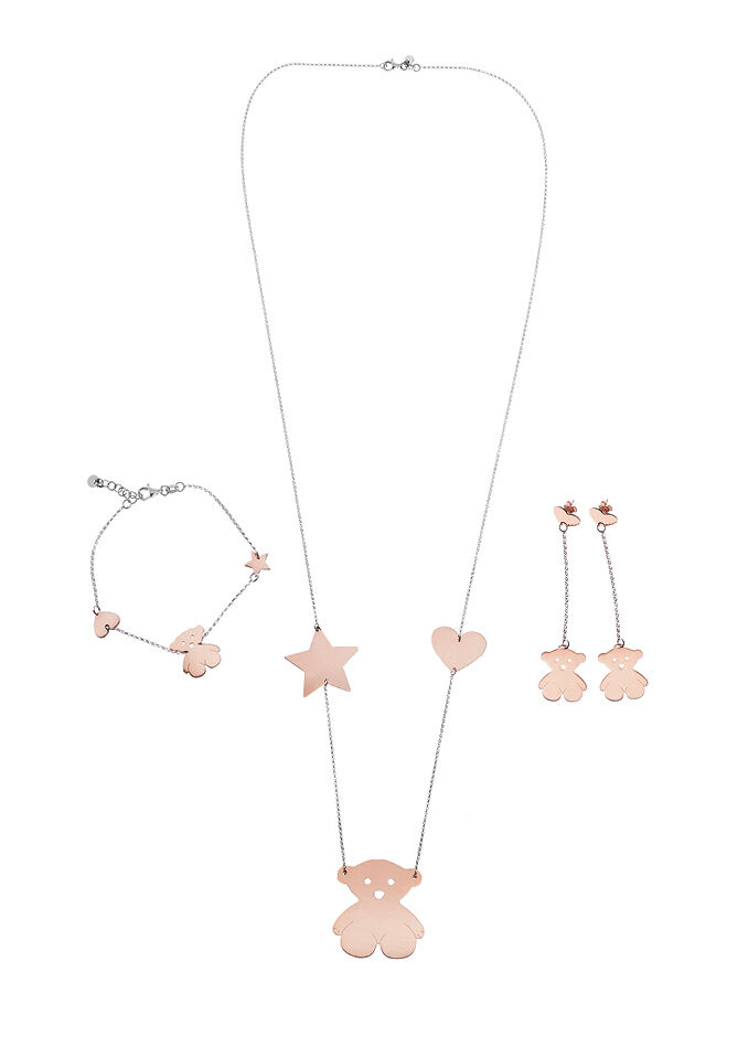 Ottaviani Bracciale in argento rodiato e rose gold Nuova