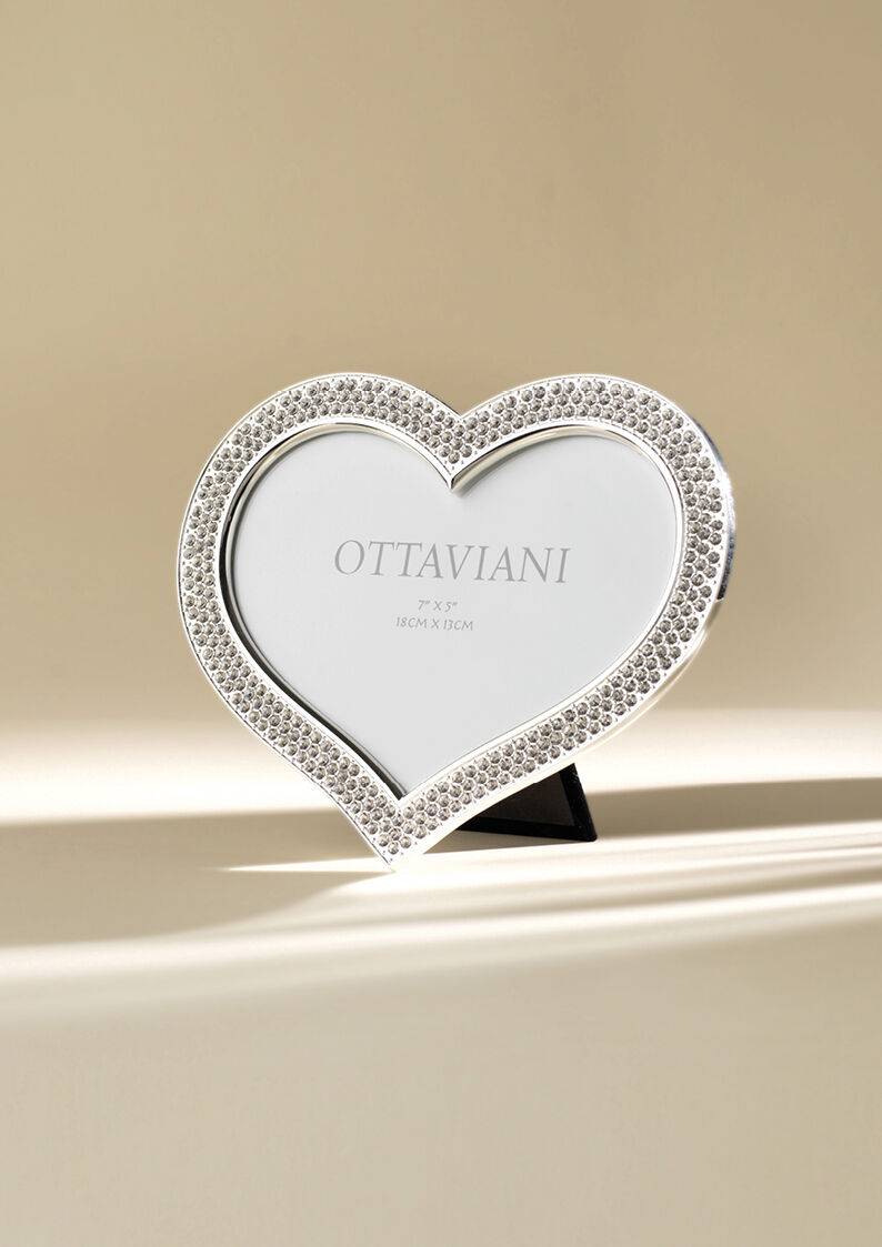 Ottaviani Portafoto con strass"cuore"cm.16,6x20,1 Spedizione Gratuita
