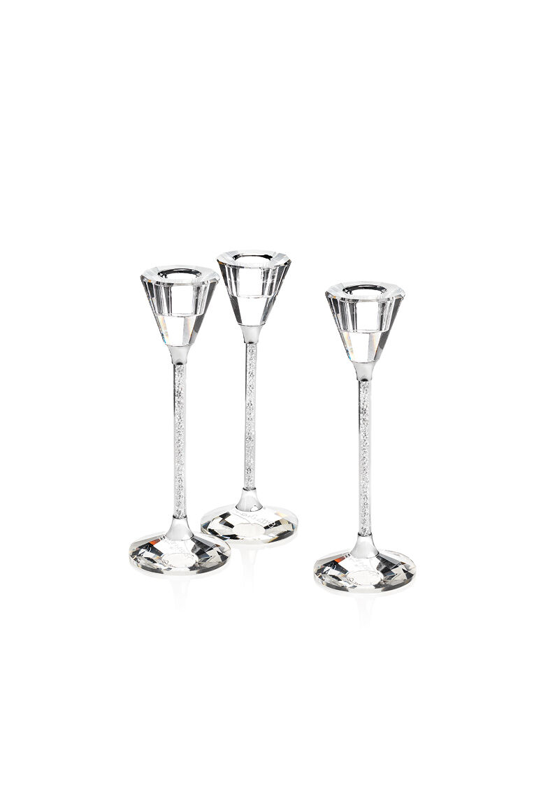 Ottaviani Coppia candelieri con cristalli h. 18 cm Promozione